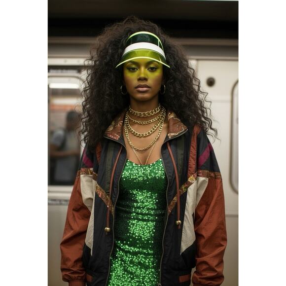 American Vintage Other - Vintage 90s RE Sport River Edge Bomber Jacket M Nylon Geometric Colorblock Retro